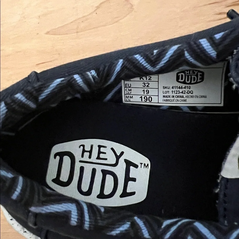 Hey Dude Kids Shoes in Blue and White